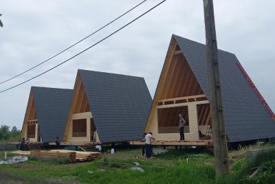کلبه های سوئیس سازه چوب